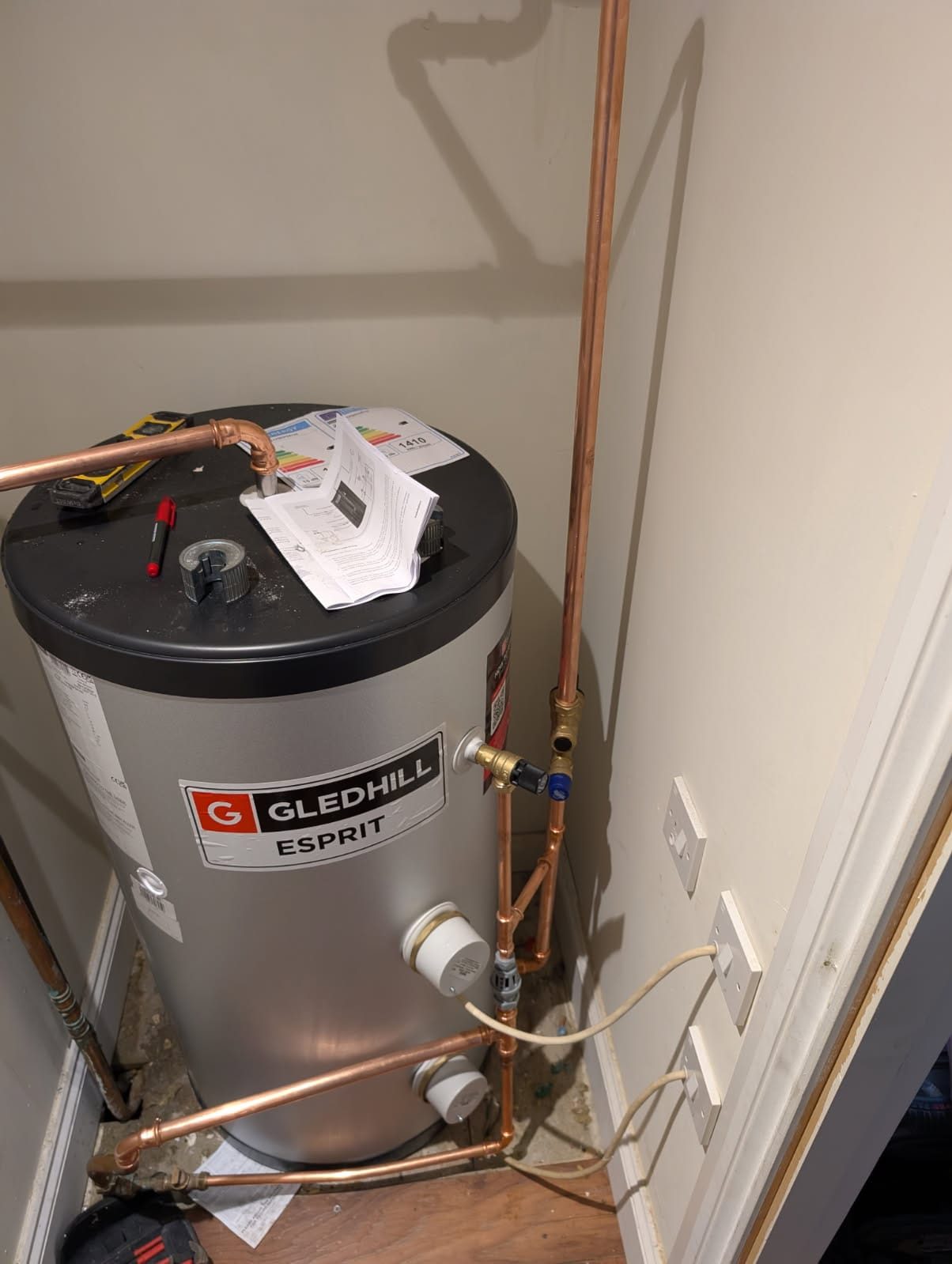 Unvented cylinder installation in Milngavie by Young's Plumbing & Heating